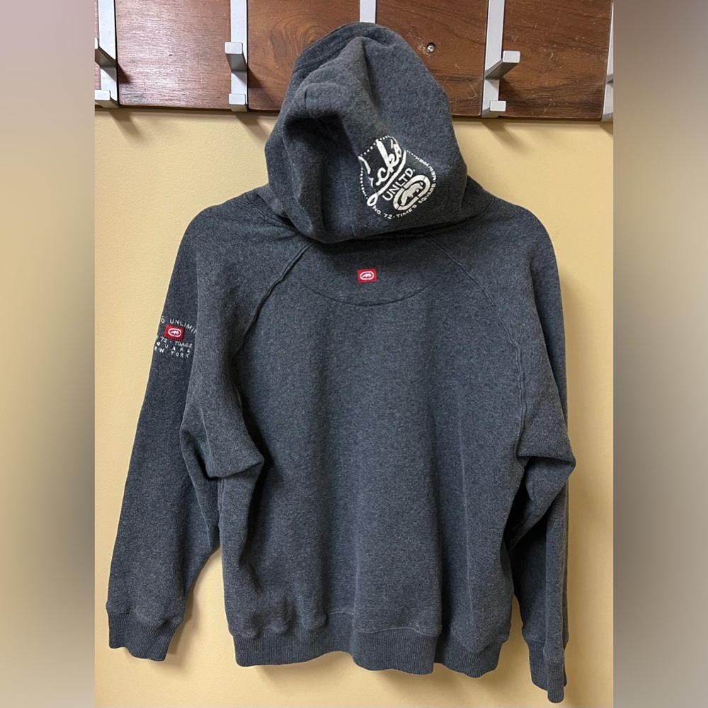 Ecko Untld Vintage Rhino Splatter Hoodie Y2K - Picture 3 of 10